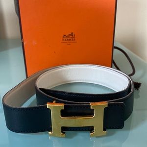 Hermès reversible leather belt